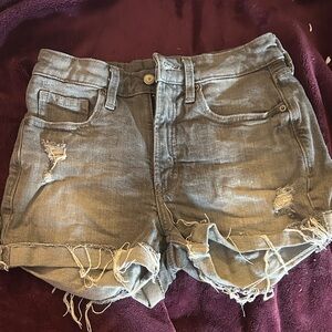 Old Navy Frayed Hem Jean Shorts - Gray